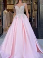 Trendy A-line Sweetheart Ruffles Sweep Train Organza Prom Dress
