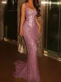 Pretty Sheath Square Rhinestone Sweep Train Corset Prom Dress