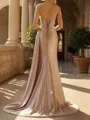 Alluring Sheath Spaghetti Straps Rhinestone Floor-Length Prom Dress