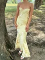Modern Sheath Spaghetti Straps Appliques Lace Floor-Length Lace Corset Prom Dress