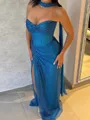 Glamorous Sheath Sweetheart Sequin Floor-Length Corset Prom Dress