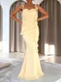 Grand Sheath Square Ruffles Floor-Length 30D Chiffon Corset Prom Dress