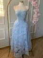 Unforgettable A-Line Halter Sequin Ankle-Length Lace Prom Dress
