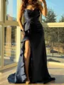 Stunning A-Line Sweetheart Pleated Sweep Train Corset Prom Dress