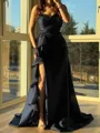 Stunning A-Line Sweetheart Pleated Sweep Train Corset Prom Dress