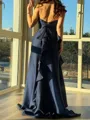 Stunning A-Line Sweetheart Pleated Sweep Train Corset Prom Dress