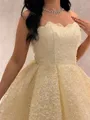 Glamorous A-Line Straight Cascading Ruffles Floor-Length Prom Dress