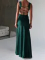Classy Sheath Straps Floor-Length Silk Like Satin Prom Dress