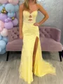Classy Sheath Sweetheart Appliques Lace Court Train Tulle Corset Prom Dress