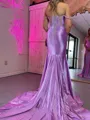 Unique Sheath Halter Beading Court Train Prom Dress