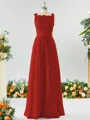 A-line Square Charming Chiffon Bridesmaid Dress With Applique