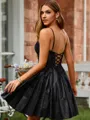 Chic A-line V-neck Corset Short/Mini Dress With Appliques Lace