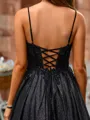 Chic A-line V-neck Corset Short/Mini Dress With Appliques Lace