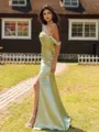 Grand Sheath Pleated Floor-Length Silk Like Satin Convertible Bridesmaid Dress