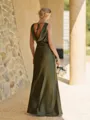 Captivating Sheath Cowl Floor-Length Silk Like Satin Bridesmaid Dress