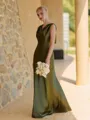 Captivating Sheath Cowl Floor-Length Silk Like Satin Bridesmaid Dress