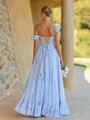 Extravagant A-line One-Shoulder Ruffles Floor-Length Corset Bridesmaid Dress