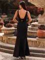 Graceful Sheath Scoop Floor-Length Wedding Guest Dress