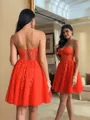 Aristocratic A-line Sweetheart Appliques Lace Short/Mini Tulle Corset Dress
