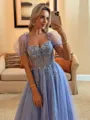 Aristocratic A-line Sweetheart Short Sleeves Corset Appliques Lace Tea-Length Lace Dress