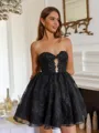 Charming Ball-Gown Sweetheart Appliques Lace Short/Mini Lace Corset Dress