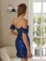 Pretty Sheath Off-the-Shoulder Appliques Lace Short/Mini Tulle Corset Dress