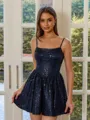 Delicate A-line Spaghetti Straps Short/Mini Lace Corset Dress