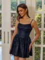 Delicate A-line Spaghetti Straps Short/Mini Lace Corset Dress