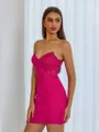 Gorgeous Sheath Sweetheart Appliques Lace Short/Mini Chiffon Corset Dress