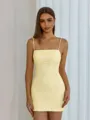 Hermosos Sheath Spaghetti Straps Sequin Short/Mini Corset Dress