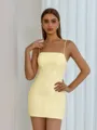 Hermosos Sheath Spaghetti Straps Sequin Short/Mini Corset Dress