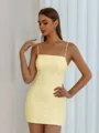 Hermosos Sheath Spaghetti Straps Sequin Short/Mini Corset Dress