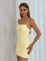 Hermosos Sheath Spaghetti Straps Sequin Short/Mini Corset Dress
