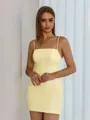 Hermosos Sheath Spaghetti Straps Sequin Short/Mini Corset Dress