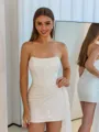 Hot Sheath Straight Pleated Short/Mini Corset Dress