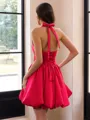 Grand Ball-Gown Halter Bow Short/Mini Dress
