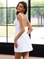 Enchanting A-line Scoop Short/Mini Satin Dress