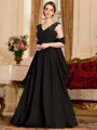 Stylish A-Line Chiffon Applique V-Neck Sleeveless Floor-Length Mother of the Bride Dress