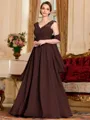 Stylish A-Line Chiffon Applique V-Neck Sleeveless Floor-Length Mother of the Bride Dress