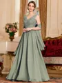 Stylish A-Line Chiffon Applique V-Neck Sleeveless Floor-Length Mother of the Bride Dress