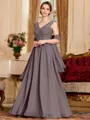 Stylish A-Line Chiffon Applique V-Neck Sleeveless Floor-Length Mother of the Bride Dress