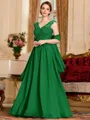 Stylish A-Line Chiffon Applique V-Neck Sleeveless Floor-Length Mother of the Bride Dress