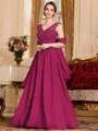 Stylish A-Line Chiffon Applique V-Neck Sleeveless Floor-Length Mother of the Bride Dress