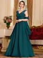 Stylish A-Line Chiffon Applique V-Neck Sleeveless Floor-Length Mother of the Bride Dress