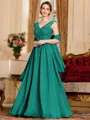 Stylish A-Line Chiffon Applique V-Neck Sleeveless Floor-Length Mother of the Bride Dress