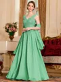 Stylish A-Line Chiffon Applique V-Neck Sleeveless Floor-Length Mother of the Bride Dress