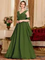 Stylish A-Line Chiffon Applique V-Neck Sleeveless Floor-Length Mother of the Bride Dress