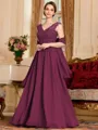 Stylish A-Line Chiffon Applique V-Neck Sleeveless Floor-Length Mother of the Bride Dress