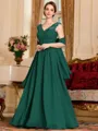 Stylish A-Line Chiffon Applique V-Neck Sleeveless Floor-Length Mother of the Bride Dress