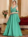 Stylish A-Line Chiffon Applique V-Neck Sleeveless Floor-Length Mother of the Bride Dress